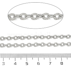 Handmade 304 Stainless Steel Textured Cable Chains&nbsp;STAS-F341-14P