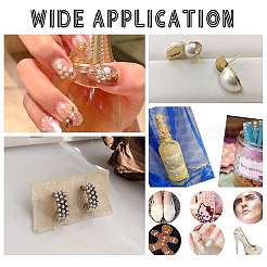 ABS Plastic Imitation Pearl Cabochons&nbsp;SACR-PH0007-09