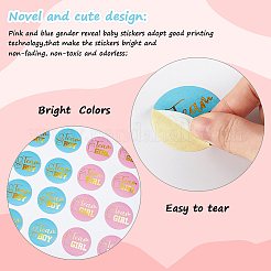 24Pcs 2 Colors Gold Stamping Round Dot Paper Sealed Decorative Stickers&nbsp;STIC-WH0004-18