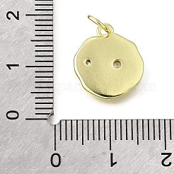 Brass Micro Pave Cubic Zirconia Pendants&nbsp;KK-V007-34G