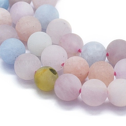 Natural Morganite Beads Strands&nbsp;G-E561-02-6mm