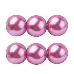 Pearlized Eco-Friendly Dyed Glass Pearl Round Bead&nbsp;HY-PH0002-16-B