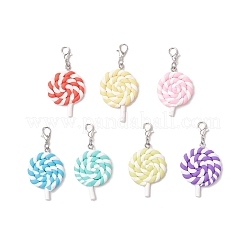 Handmade Polymer Clay Lollipop Pendant Decorations&nbsp;HJEW-JM03387
