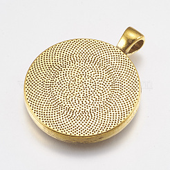 Alloy Pendant Cabochon Settings&nbsp;X-PALLOY-A13349-AG-NR