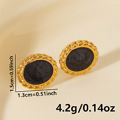 Minimalist Oval Stainless Steel Stud Earrings&nbsp;XI8505-3