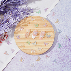 180Pcs 6 Colors Butterfly Resin Cabochons&nbsp;MRMJ-HY0002-51