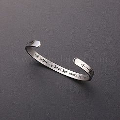 Tarnish Resistant 304 Stainless Steel Cuff Bangle for Women&nbsp;CR8784-5