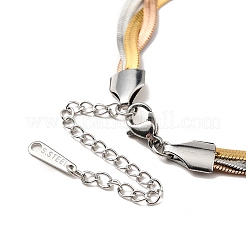 304 Stainless Steel Interlocking Herringbone Chain Bracelet for Men Women&nbsp;BJEW-H554-01