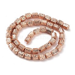 Electroplated Natural Lava Rock Beads Strands&nbsp;G-H303-A10-RG02