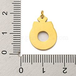 Christmas Theme Ion Plating(IP) 304 Stainless Steel Pendants&nbsp;STAS-O005-01K-G