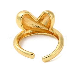 Brass Open Cuff Rings for Women&nbsp;RJEW-A048-24G