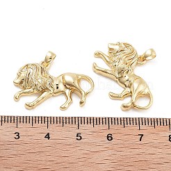 Lion Rack Plating Brass Pendants&nbsp;KK-G512-14G