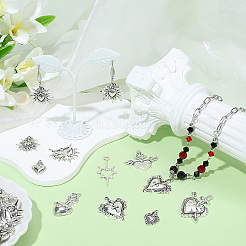 36Pcs 9 Styles Tibetan Style Alloy Pendants&nbsp;FIND-SC0021-23