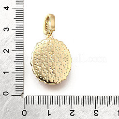 Brass Micro Pave Cubic Zirconia & Enamel Pendants&nbsp;KK-R222-13G-03