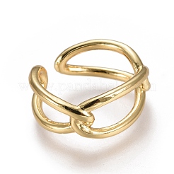 Brass Cuff Rings&nbsp;RJEW-F105-01G