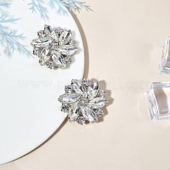 Alloy Rhinestone Shoe Clip Findings&nbsp;FIND-FG0001-02P