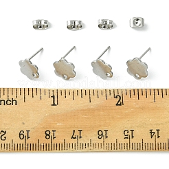 10Pcs 201 Stainless Steel Stud Earring Findings with Hole&nbsp;EJEW-FS0001-14C