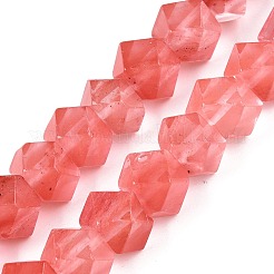 Cherry Quartz Glass Beads Strands&nbsp;G-T138-30
