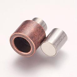 304 Stainless Steel Magnetic Clasps with Glue-in Ends&nbsp;STAS-F124-03R