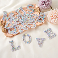 Alphabet Resin Rhinestone Patches&nbsp;DIY-TAC0005-45D