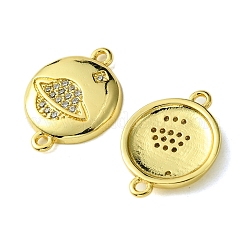Eco-Friendly Brass Micro Pave Cubic Zirconia Connector Charm&nbsp;KK-A204-17G