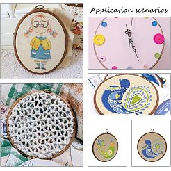 Rubber Imitation Wood/Plastic Cross Stitch Embroidered Frame&nbsp;DIY-NB0003-05
