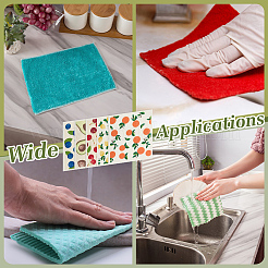 10Pcs 5 Styles Wood Pulp Cotton Cleaning Cloth&nbsp;AJEW-MA0001-35A