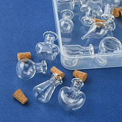 15Pcs 15 Styles Mini High Borosilicate Glass Bottle Bead Containers&nbsp;BOTT-YW0001-01