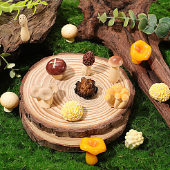 22Pcs 11 Styles Resin Vase Miniature Mushroom Ornaments&nbsp;RESI-CN0001-01
