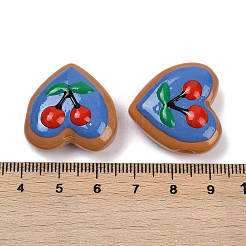 Handmade Heart Lampwork Beads Strands&nbsp;LAMP-P069-04A-04