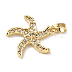 Brass Micro Pave Cubic Zirconia Pendants&nbsp;KK-K305-11E-G