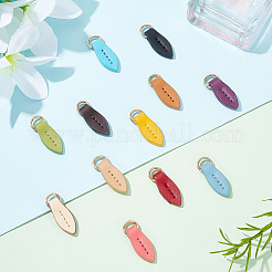 11pcs 11 colors Leather Zipper Pull Tabs&nbsp;DIY-WR0002-25