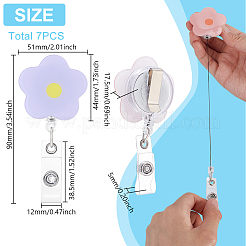 7Pcs Acrylic Badge Reel&nbsp;AJEW-WH0270-957