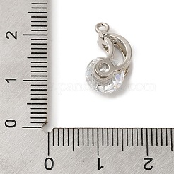 Brass Micro Pave Cubic Zirconia Pendants&nbsp;KK-C072-31P
