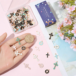 96Pcs 12 Styles Alloy Enamel Pendants&nbsp;ENAM-SC0007-80