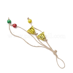 Iron Christmas Bell Pendant Decorations&nbsp;HJEW-JM03760-01