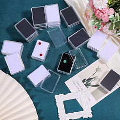 30Pcs 2 Colors Rectangle Transparent Plastic Loose Diamond Gemstone Storage Boxes&nbsp;CON-CA0001-033