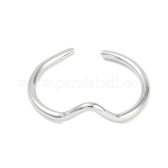 Non-Tarnish 304 Stainless Steel Open Cuff Ring for Women&nbsp;RJEW-C097-03P