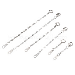 6Pcs 6 Style Sterling Silver Cable Chain Extender&nbsp;FIND-TA0002-40