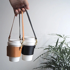 PU Leather Heat Resistant Reusable Cup Sleeve&nbsp;AJEW-WR0001-87A