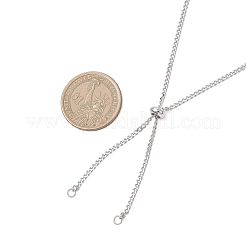 304 Stainless Steel Twisted Chain Curb Chain Slider Necklaces Making&nbsp;AJEW-JB01487-02