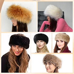 1Pc Faux Fur Fiber Yarn Warmer Headbands&nbsp;COHT-CY0001-01E