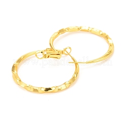 Brass Hoop Earrings&nbsp;EJEW-F273-03G