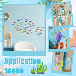 36Pcs 6 Styles Unfinished Wood Pendant Decorations&nbsp;WOOD-PH0003-82