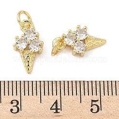 Brass Micro Pave Cubic Zirconia Pendants&nbsp;KK-Z120-44G