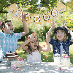 4Sets 4 Style Bees Theme Paper Cake Topper&nbsp;DIY-GA0002-29