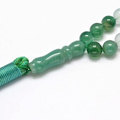 Natural Green Agate Mala Beads Bracelets&nbsp;G-P105-01G