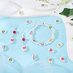 30Pcs 6 Style 3D Printed ABS Plastic Imitation Pearl Beads&nbsp;KY-NB0001-55