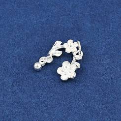 925 Sterling Silver Flower Pendants&nbsp;STER-K183-10S