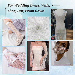 Stretchable Elastic Polyester & Rhinestone Fabric&nbsp;AJEW-WH0580-51